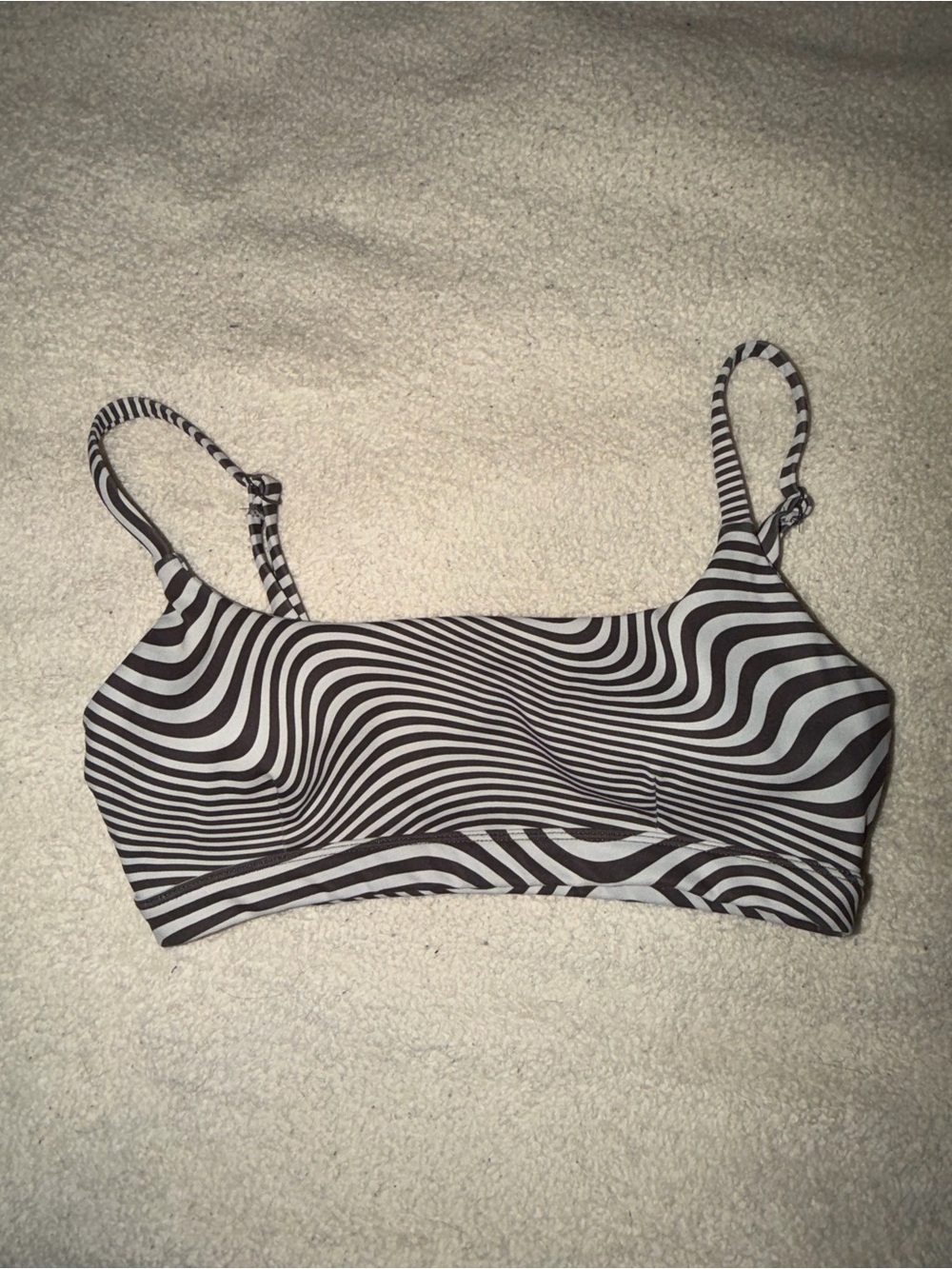 Vitality x Cosmopolitan Brown and White sports bra